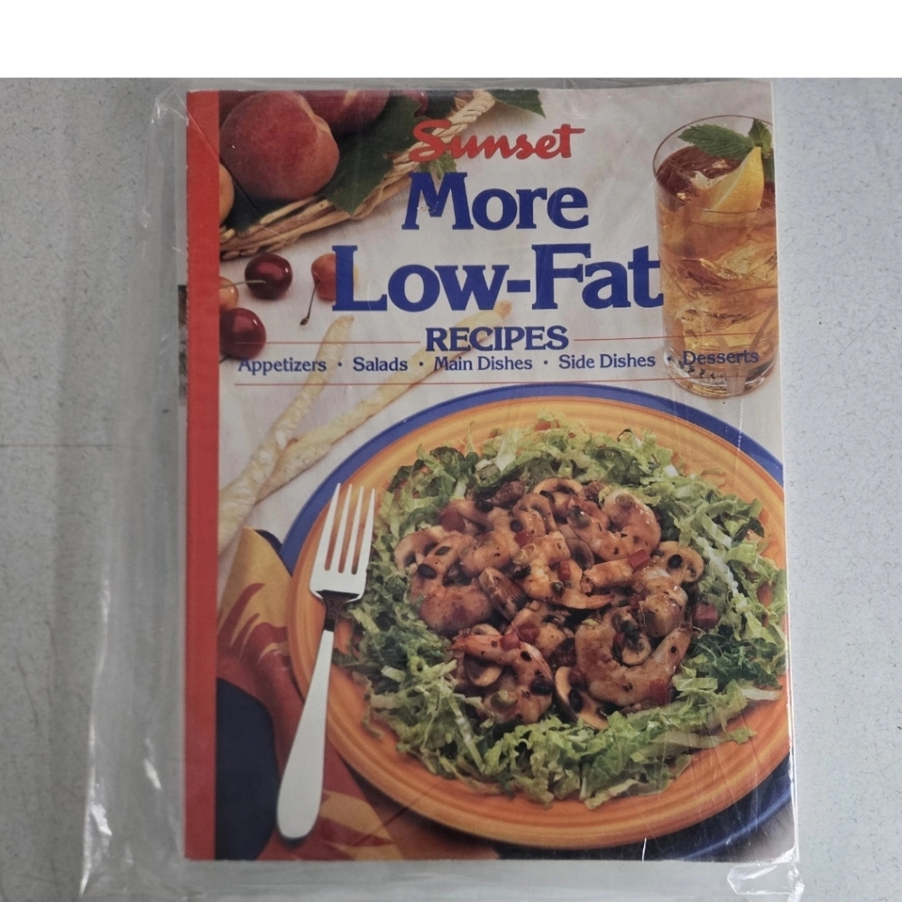 Low-Fat Italian Sealed Cookbook Set by Sunset Books Retro